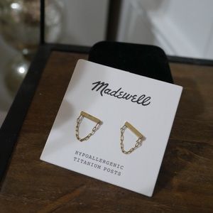 Madewell Skinny Bar Chain Stud Earrings